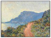 La Corniche bij Monaco, Claude Monet - Foto op Akoestisch paneel - 160 x 120 cm