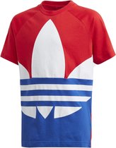 adidas Originals Big Trefoil Tee T-shirt Kinderen rood 9/10 jaar