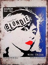 Signs-USA - Concert Sign - metaal - Blondie in San Francisco - 30 x 40 cm