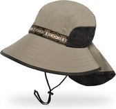Sunday Afternoons - UV Original Adventure hoed met nekcape voor volwassenen - Outdoor - Zand/Zwart - maat S/M