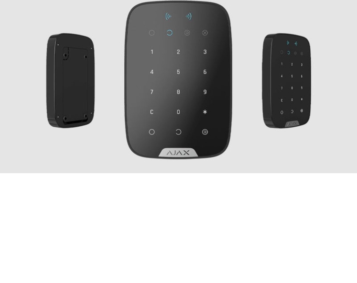 Ajax touchkeypad Plus codebediendeel - draadloos - alarmsysteem - inbraak- paneel binnen in het wit