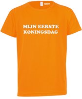 T-shirt kinderen Eerste koningsdag | koningsdag kinderen | oranje shirt | Oranje | maat 80