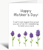 Je ne peux même pas imaginer à quel point tu es fier de moi pour ne pas avoir oublié de t'envoyer une carte de fête des mères - Fête des mères - Maman - Fière - Carte de voeux avec enveloppe - drôle - humour - Fête des mères - Anglais