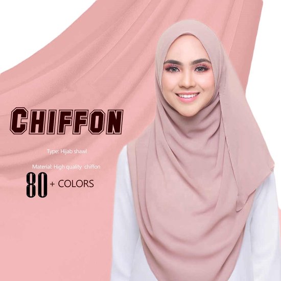 Achilles Hijab - Chiffon hijab - Hoofddoek Sjaal - Islamitisch - Islam - One size - Tulband