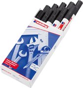 edding 750 Marqueur peinture - noir - 10 stylos - pointe ronde 2-4 mm - marqueur de peinture pour l'étiquetage du métal, verre, roche ou du plastique - résistant à la chaleur, permanent et étanche
