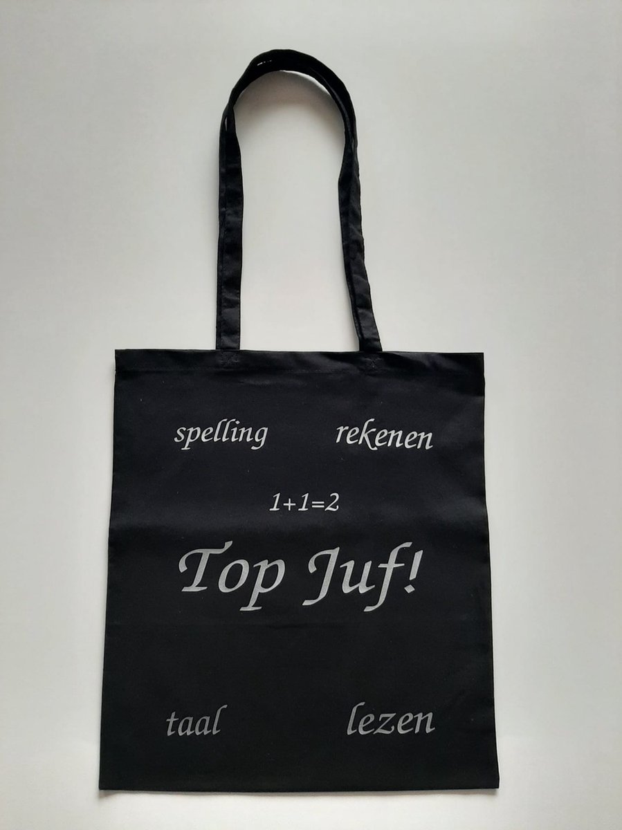 Top juf - Bedrukte tas - Katoenen tas - Shopper - Bedrukte tassen - Shopping bag - Juf kado