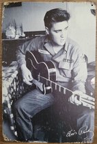 Elvis Presleyn US army Reclamebord van metaal METALEN-WANDBORD - MUURPLAAT - VINTAGE - RETRO - HORECA- BORD-WANDDECORATIE -TEKSTBORD - DECORATIEBORD - RECLAMEPLAAT - WANDPLAAT - NOSTALGIE -CAFE- BAR -MANCAVE- KROEG- MAN CAVE