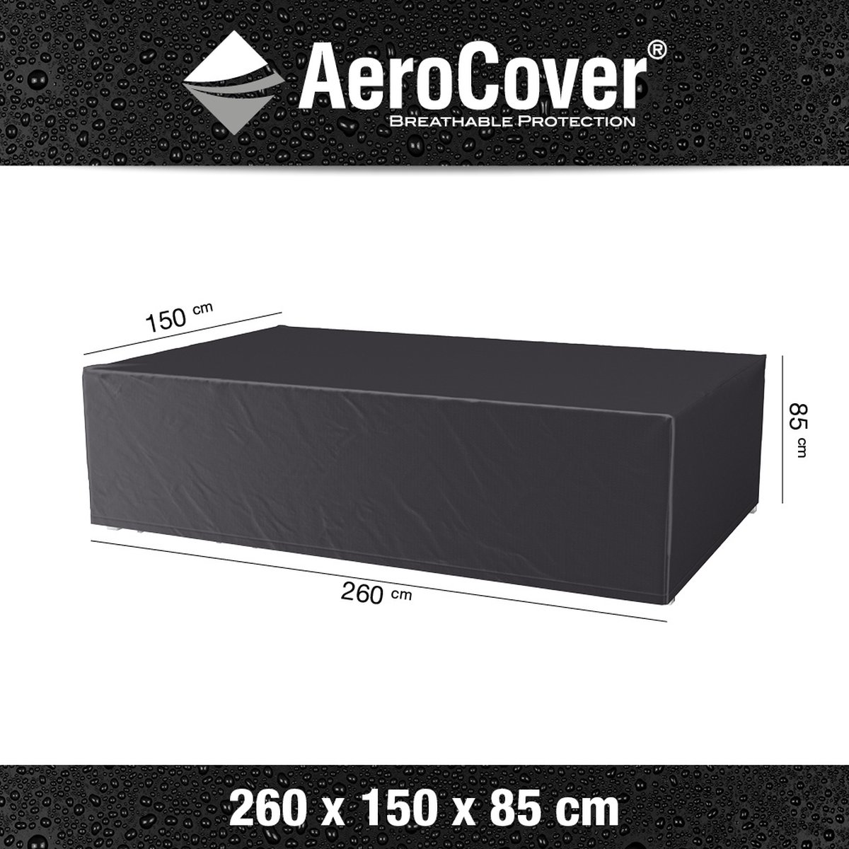 AeroCover Platinum AeroCover Tuinsethoes 260x150xH85 donkergrijs