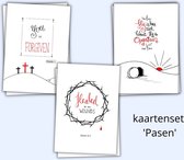 Set van 6 christelijke paaskaarten inclusief enveloppen - Pasen - Paasfeest - Wenskaarten met Bijbelteksten