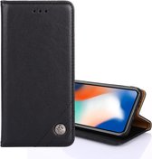 Voor Motorola Moto G4 plus niet-magnetische retro textuur horizontale flip lederen tas met houder & kaart slots & portemonnee (zwart)