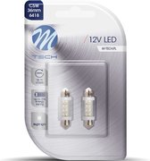 M-Tech LED C5W 12V 36mm - Basis 8x Led diode - Wit - Set