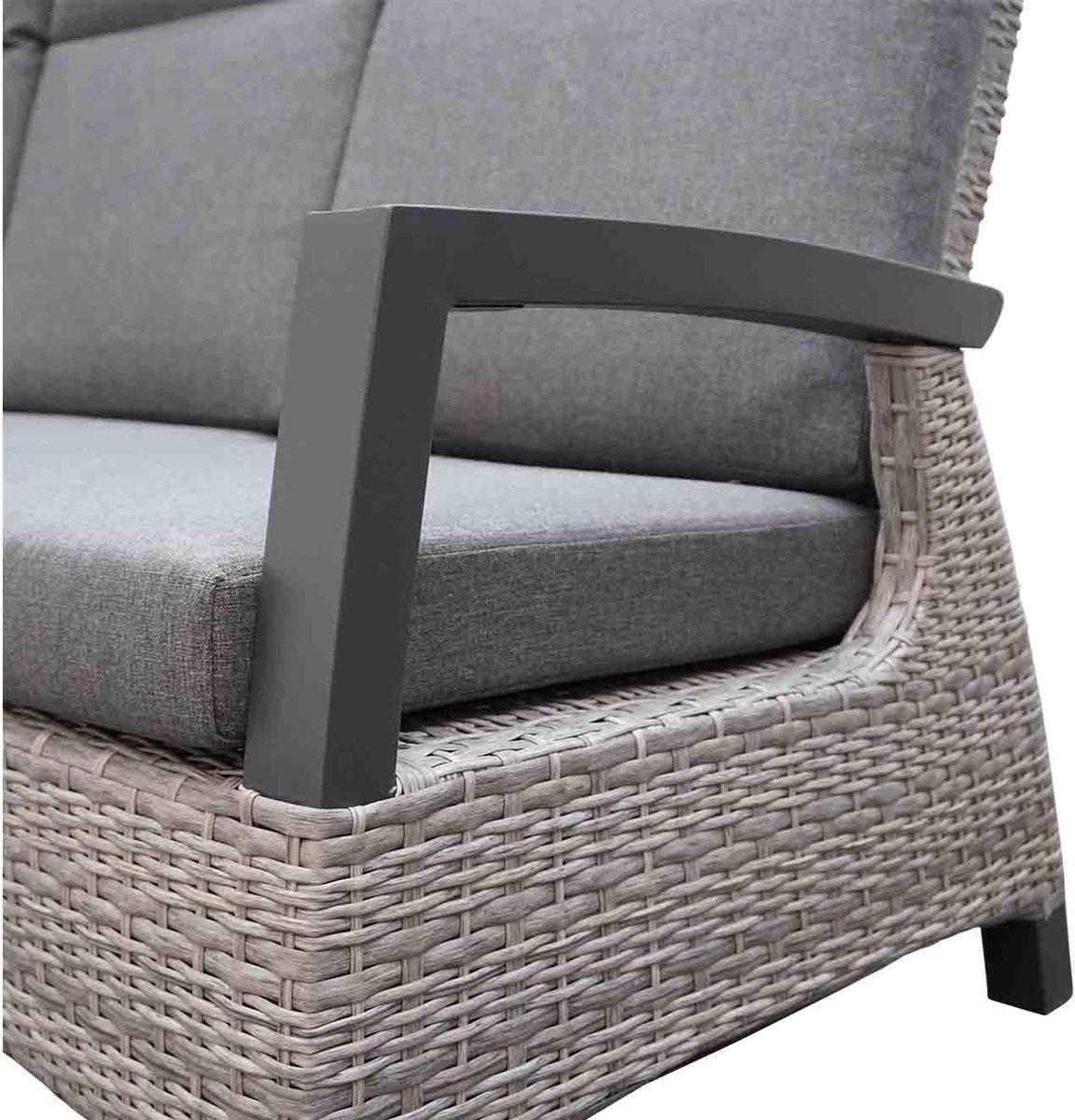 Lesli Living Prato Brick canapé lounge de jardin - réglable - aluminium