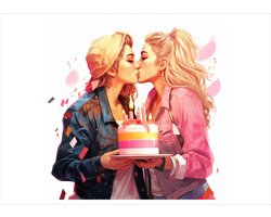 8 lesbische wenskaarten - serie Amsterdam in 1 mooie cadeau envelop. Prijs is incl. verzendkosten! Leuke kaarten voor o.a. Lesbische liefde, verjaardag, lesbiennes samenwonen, ouderschap en gay feest. Hoge kwaliteit LHBTQI Gay Queer art kaarten