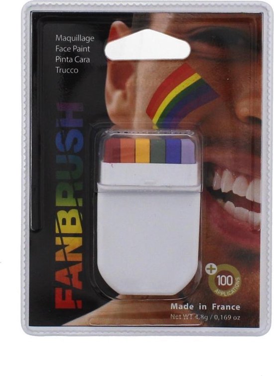 Fanbrush Regenboog Rainbow Pride Schmink