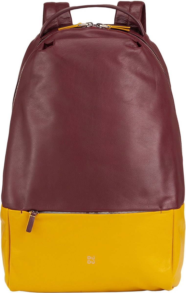DuDu Leren rugzak 37 cm - burgundy