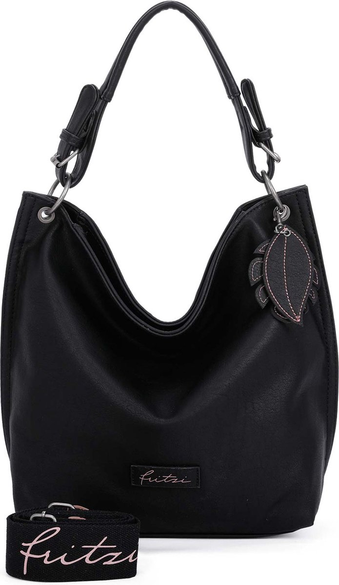 Fritzi aus Preußen shopper schoudertas Eco Fritzi01 Hobo Black zwart