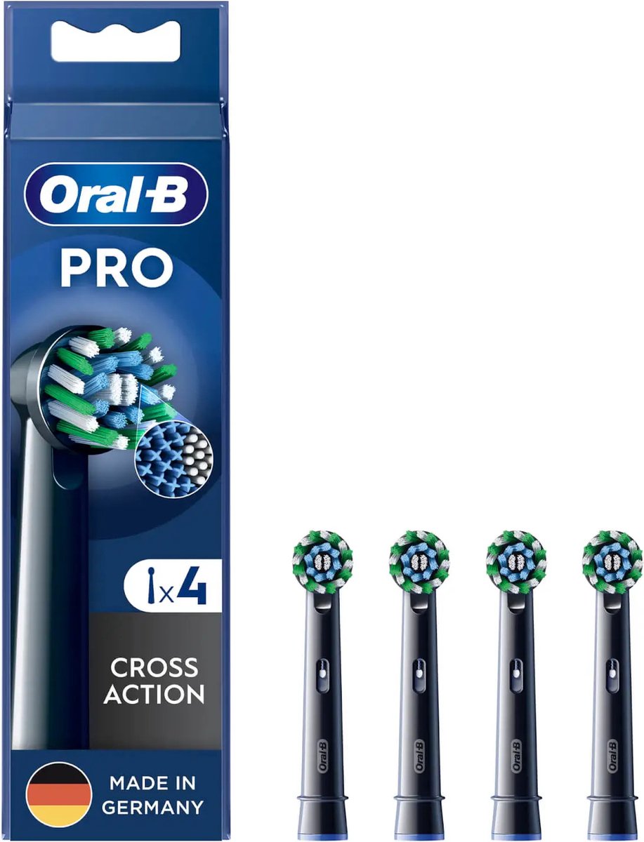 Oral-B Pro CrossAction zwarte klemborstels, set van