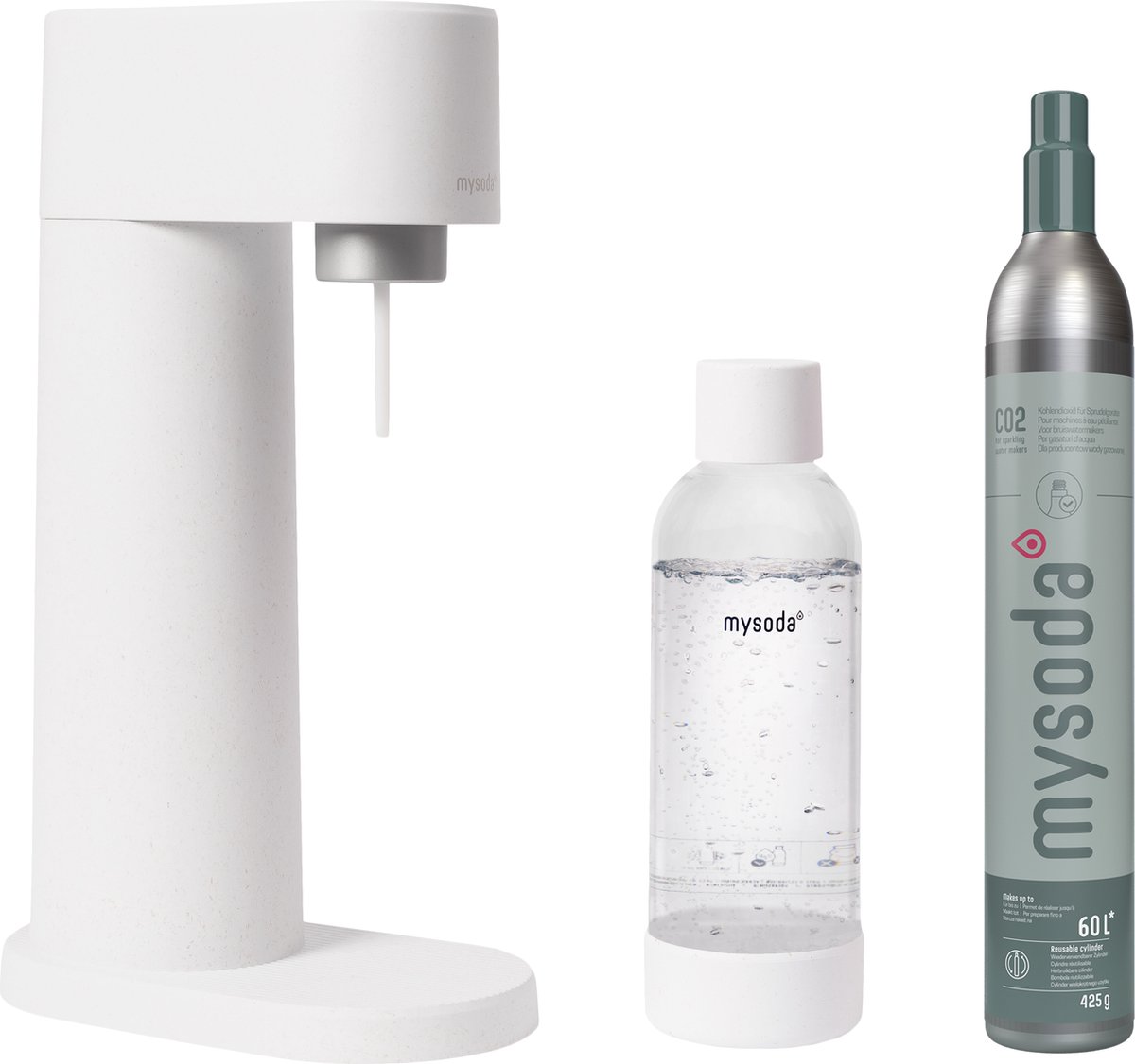 Mysoda Woody White - bruiswatertoestel -  gemaakt van ecologisch, duurzaam biocomposiet