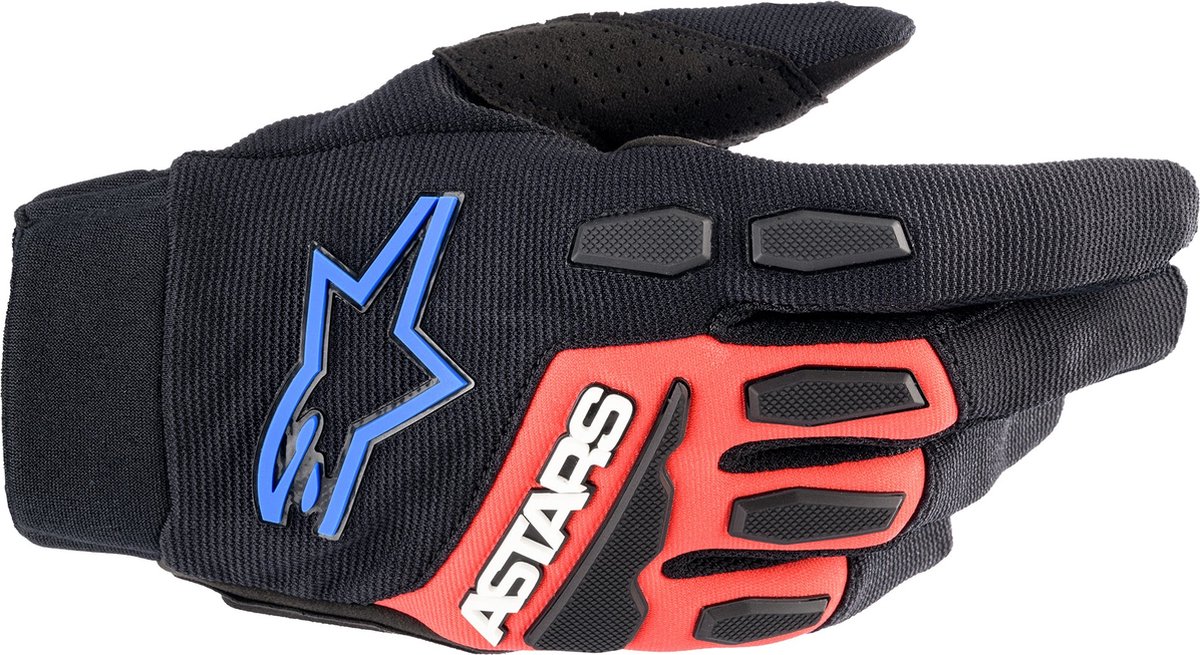 Alpinestars Full Bore Xt Handschoenen Zwart Helder Rood Blauw - Handschoen