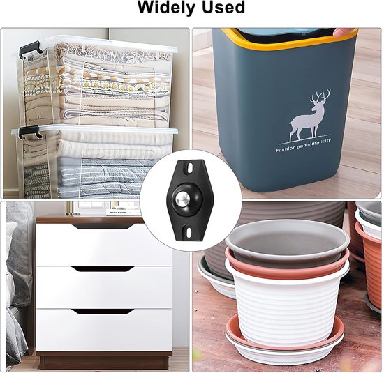 Lot De 4 Roulettes à Billes Autocollantes Pour Meubles