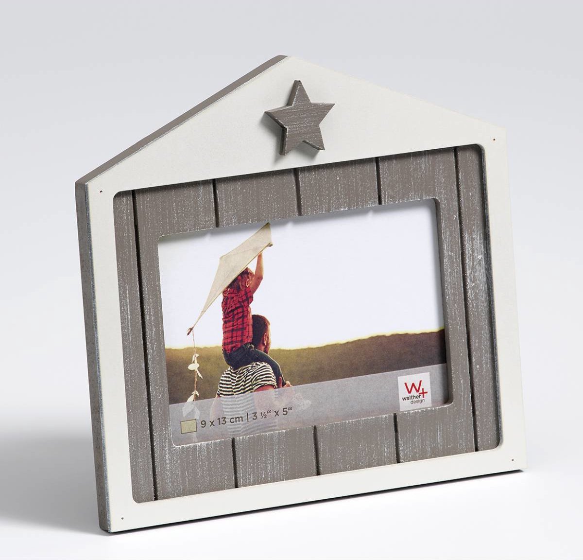 Walther RK913W Dreams - Houten portretlijst - Fotoformaat 9x13 cm - Wit Wit/Grijs