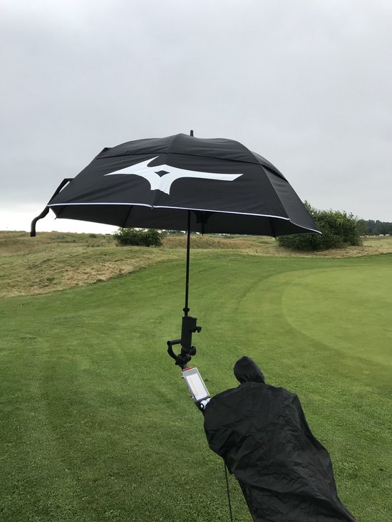 Mizuno Tour 55 inch Twin Canopy Staff Golfparaplu - Grijs Blauw — afbeelding 2