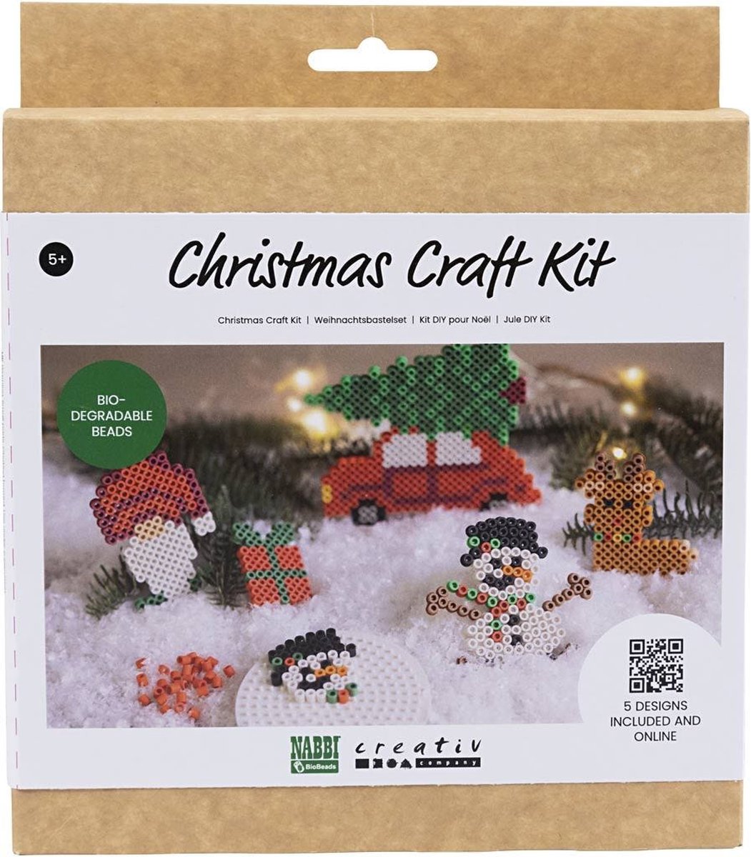 Nabbi BioBeads Creatieve Strijkkralen Set Kerst Kerstauto
