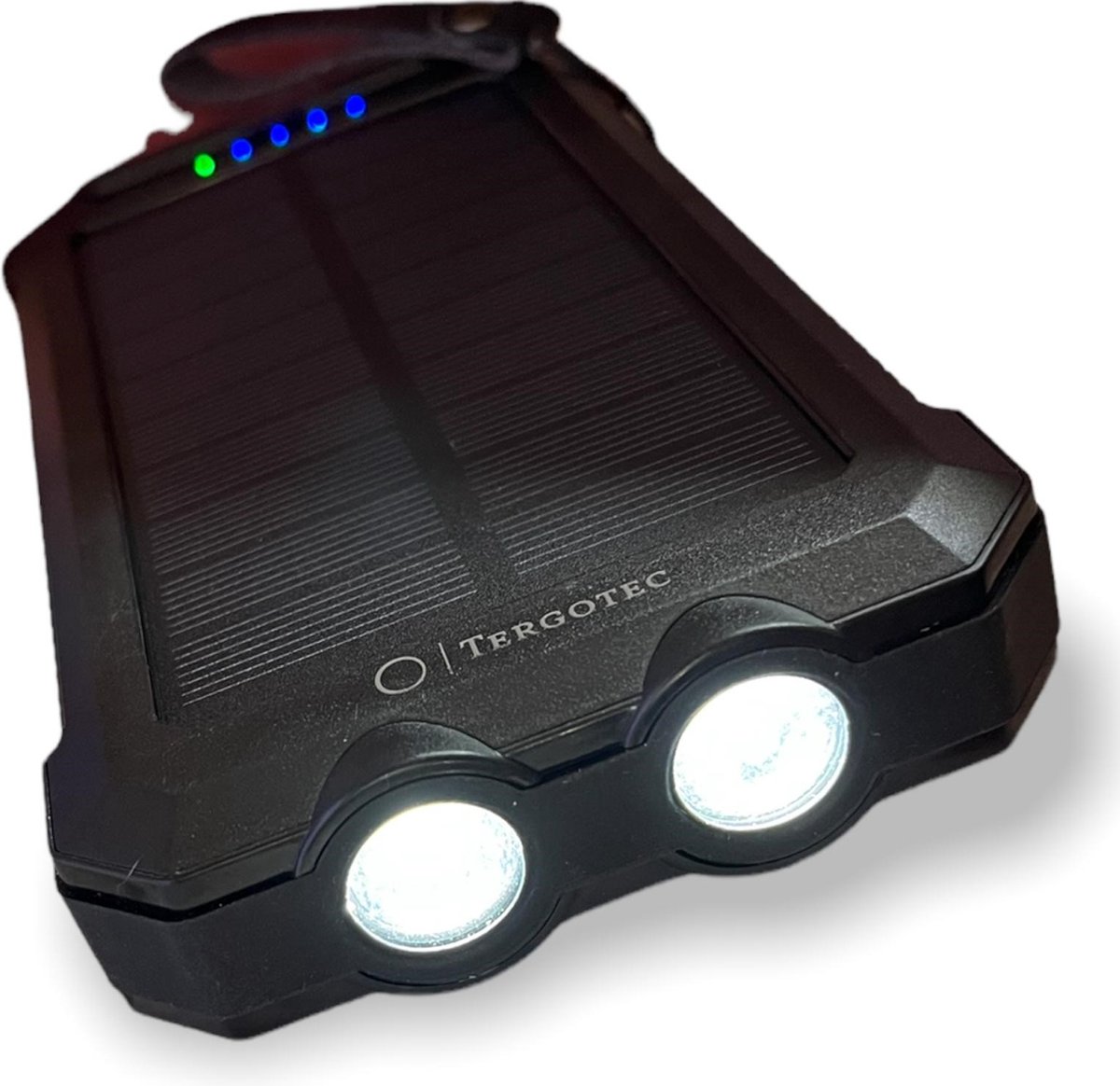 Tergotec S30 Solar powerbank 30000 mAh met snellaadfunctie en zonnepaneel Extra krachtig powerbank zonne energie dubbele usb aansluiting waterdicht