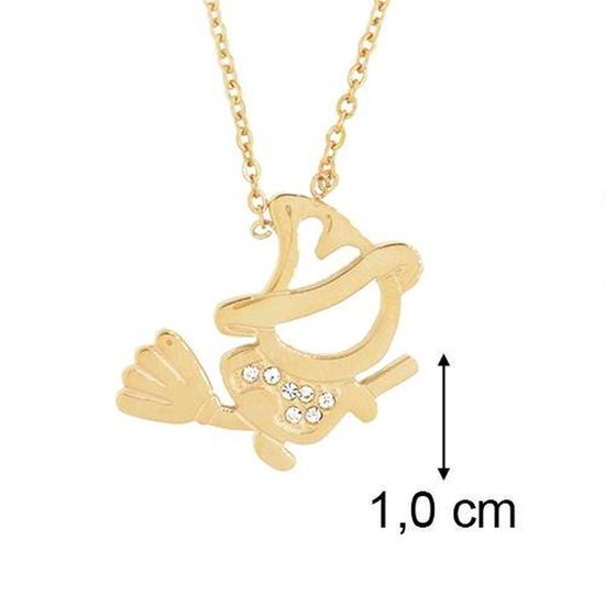 Pendentif en acier Blinx Jewels Pierres de sorcière Zirconium avec chaîne