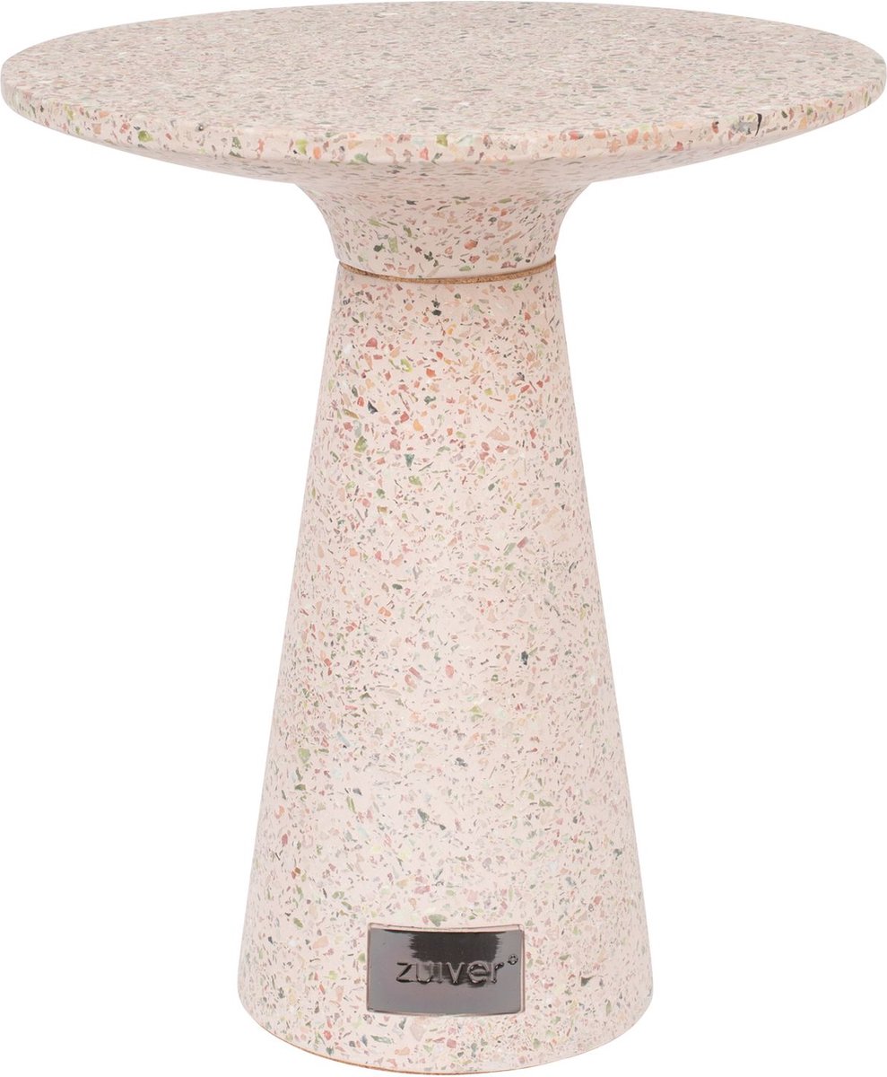Zuiver Victoria Bijzettafel Rond 41 cm Terrazzo Roze
