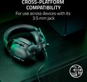 Zwarte Razer gaming headset met 3.5mm jack.