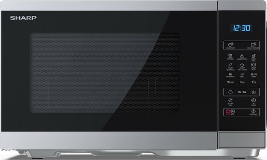 Sharp YC-MG252AE-S magnetron Aanrecht Grill-magnetron 25 l 900 W Zwart, Zilver