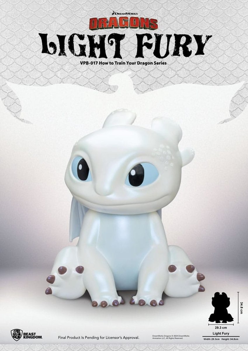 Beast Kingdom Toys How to Train Your Dragon Funktional Figure Vinyl Light Fury 35 cm Banks