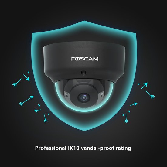 Foscam D2EP Beveiligingscamera - Buitencamera - Full HD - Nachtzicht 20m - POE - 2MP - Zwart van Foscam — afbeelding 5
