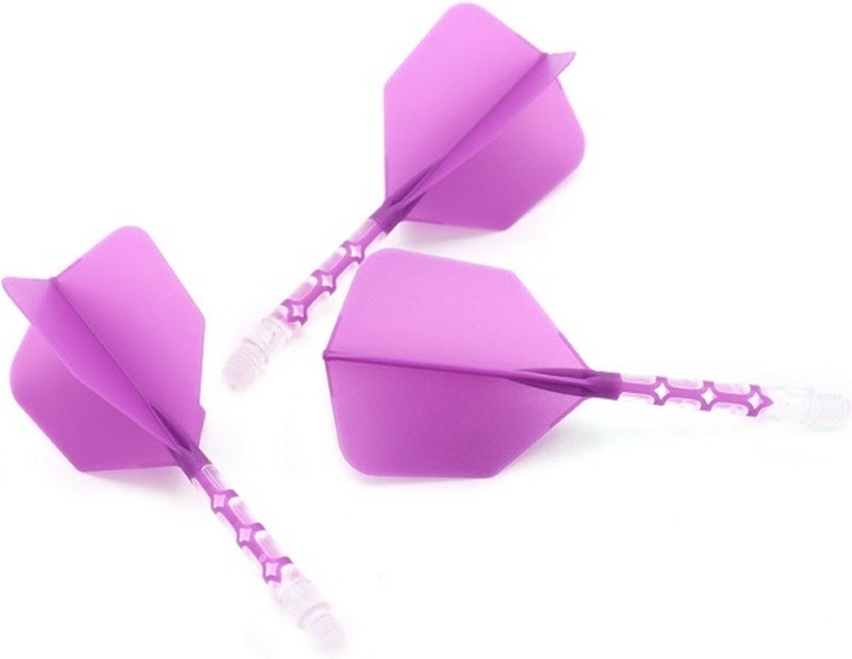 Cuesoul - ROST T19 Integrated Dart Flights - Big Wing - Purple Clear L