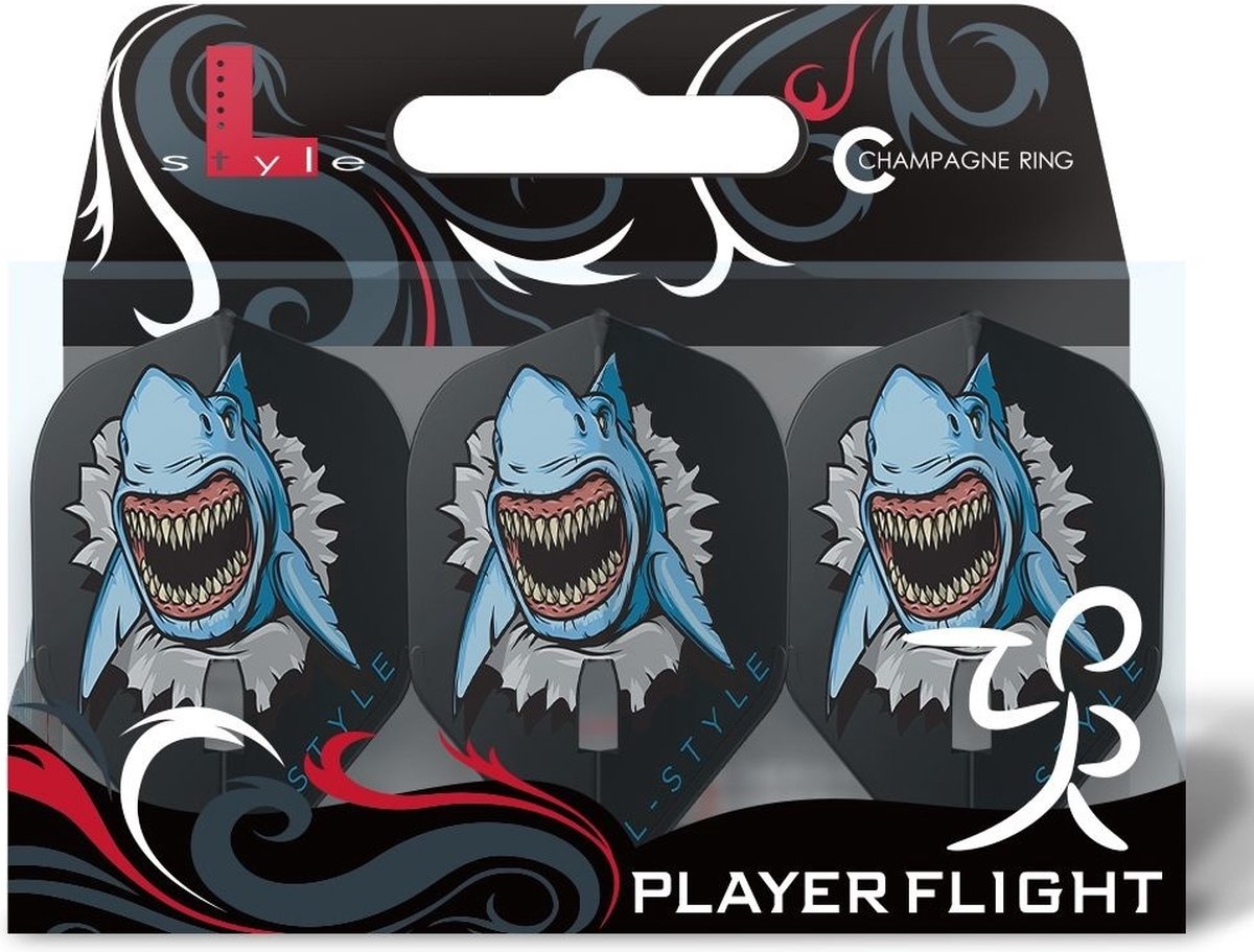 L-Style Champagne Flight L1 Standard Florian Hempel V1 Black - Dart Flights