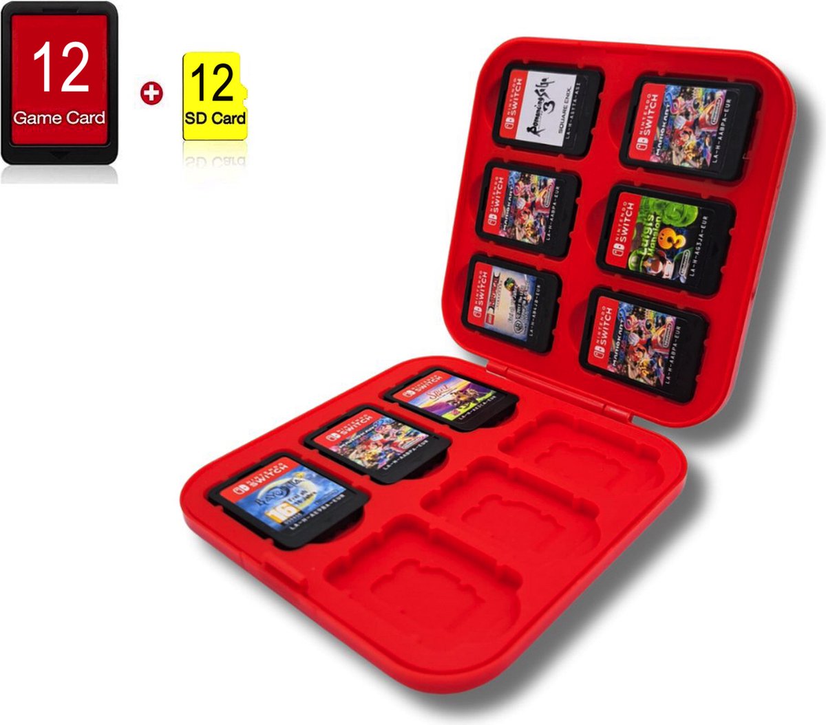 BLANC - Étui de rangement pour cartes de jeu Switch, boîte magnétique