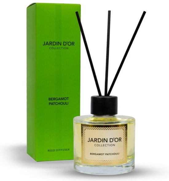 Bergamot & Patchouli Jardin D'or Istanbul - Geurstokjes - Huisparfum - Kamergeur - Parfum - Heerlijke Geurverspreider 120ml