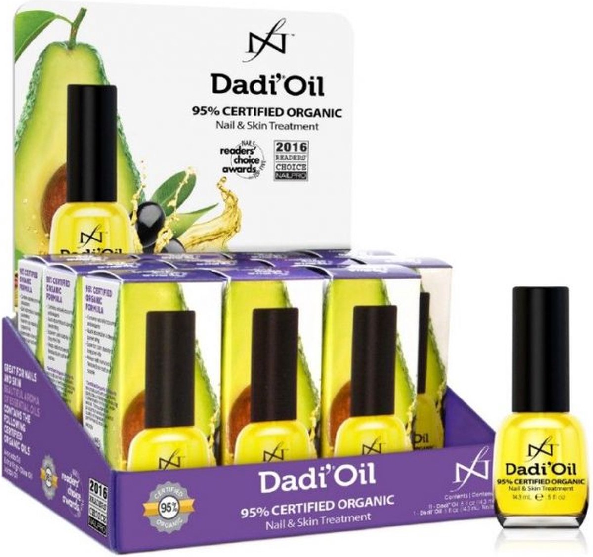 Goedkoopste Voordeelverpakking van 3 x Dadi'Oil nagelriemolie Display pack of 12 stuks,14,3 ml (3106