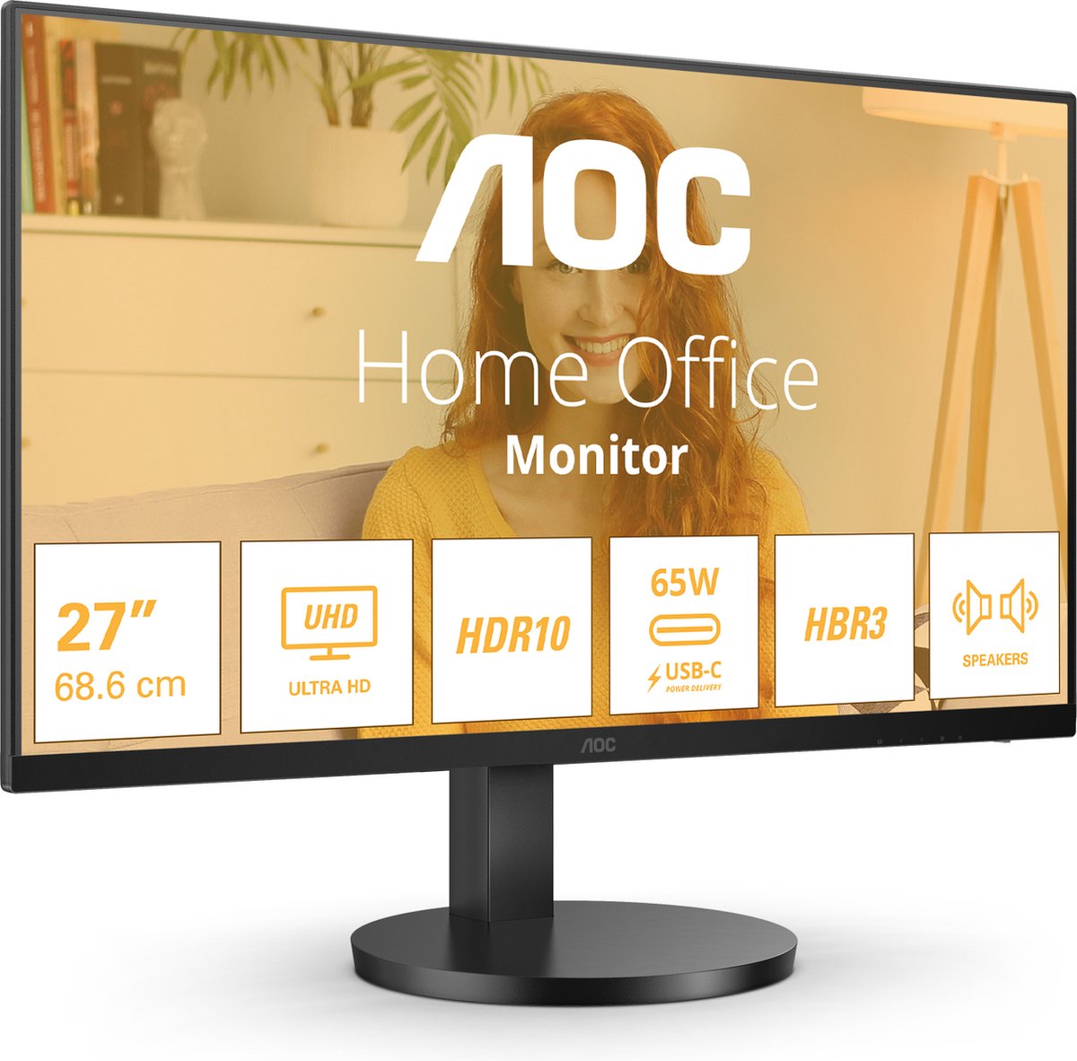 AOC U27B3CF ledmonitor HDMI, USB-C, Audio