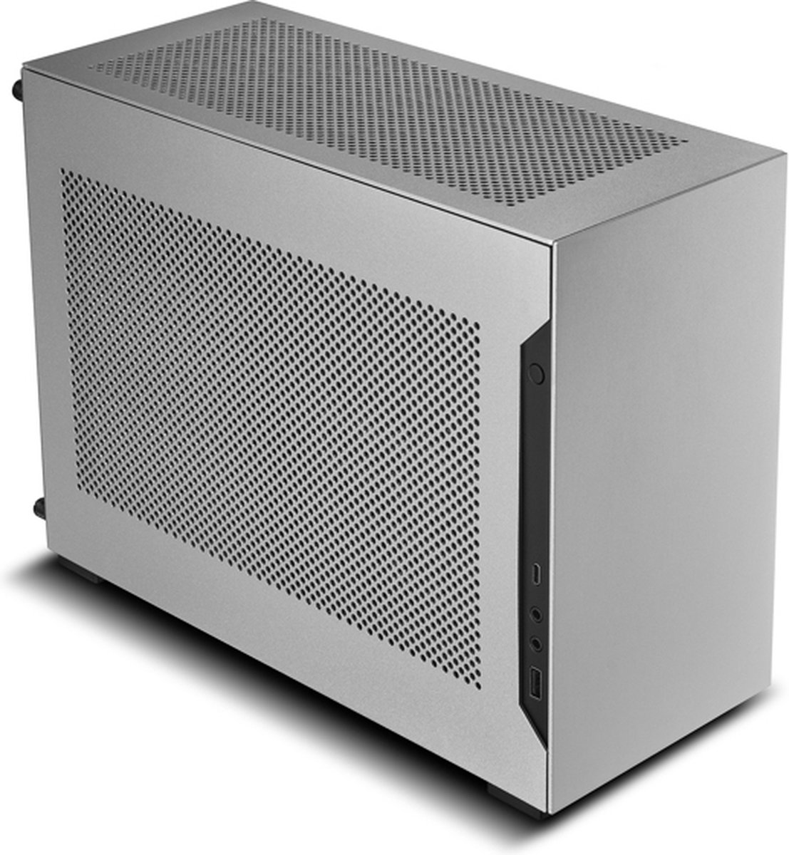 Lian Li Lian Li DAN Cases A4-H2O A4 Mini-ITX Gehäuse, PCIE4.0 Riserkabel - silber Mini-tower Gaming-behuizing Zilver