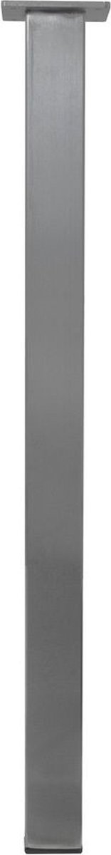 IVOL RVS Geborsteld Tafelpoot Vierkant - Zilver - 50 x 50 x 720 mm