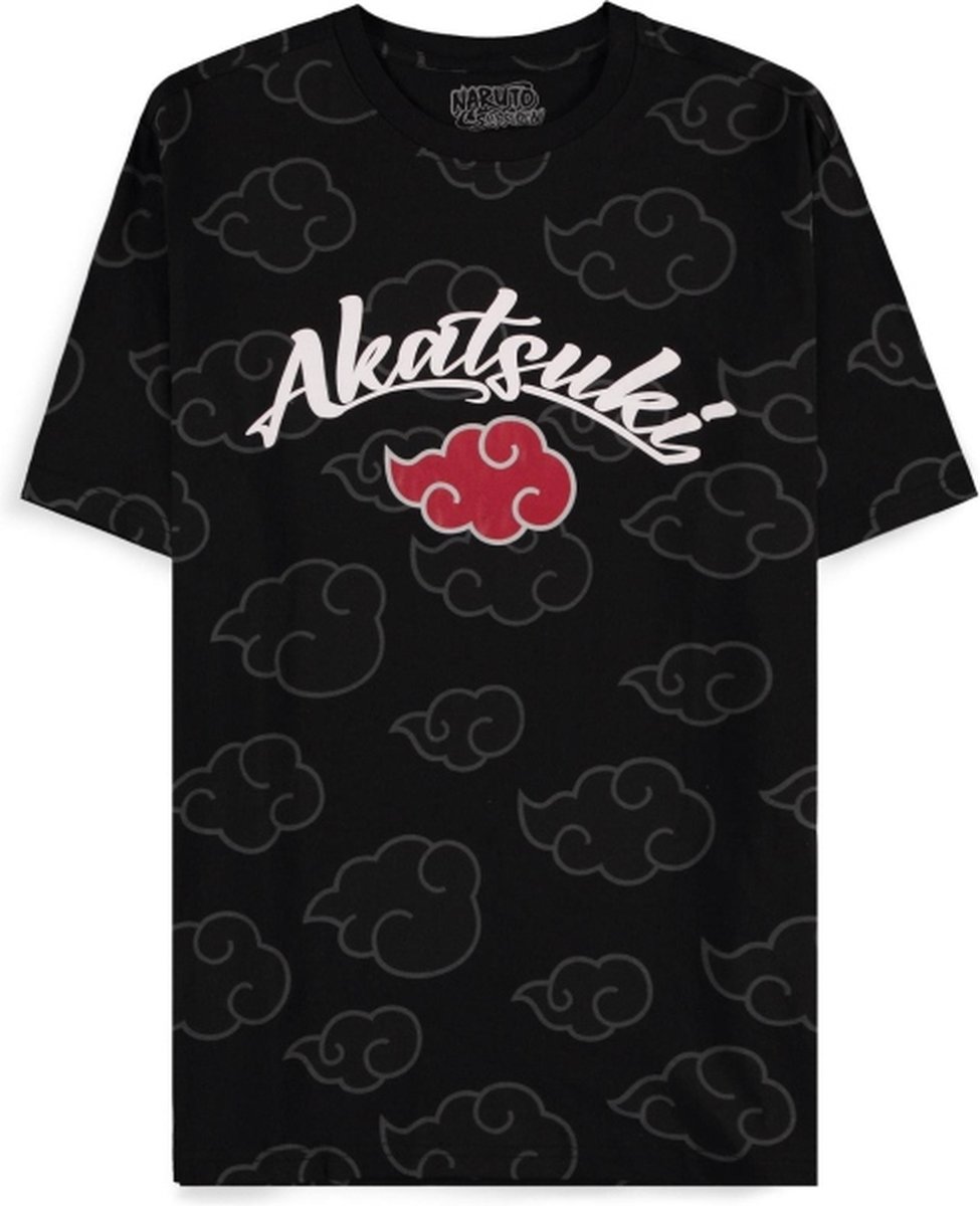 Naruto - Naruto Shippuden - Akatsuki All Over Print Heren T-shirt - S - Zwart