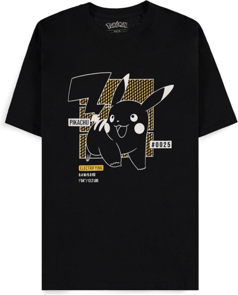 Pokémon - Pikachu T-Shirt - Zwart - S