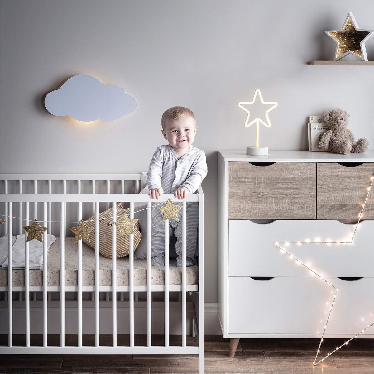7W LED Wandlamp Binnen Kinderen, Wolk Wandlamp Kinderkamer Met Trekschakelaar Kinderen Dimbare Bedlamp Voor Meisjes Jongen Slaapkamer Decoratie Acryl Nachtlamp Kinderkamer Lamp,Roze
