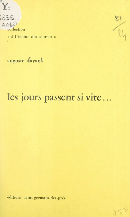 Les jours passent si vite...