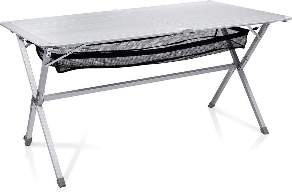 Weerbestendige campingtafel - 140 x 80 cm voor buitengebruik/met aluminium roltafelblad en transporttas TA-0806 Reistafel