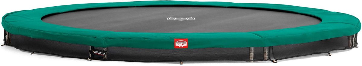 BERG SPORTS Favorit InGround 380 Trampoline - AirFlow Springdoek - Groen — afbeelding 15
