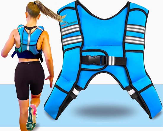 Henkelion Running Weight Vest voor Mannen Vrouwen Kinderen Gewichten Inbegrepen, Lichaamsgewicht Vesten voor Training, Gewogen Vest Workout Apparatuur voor Training, Joggen, Cardio, Wandelen - 12 lbs