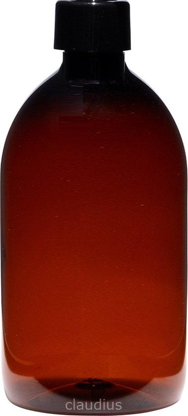 Apothekersfles 500 ml wijde hals bruin glas - nu online bestellen